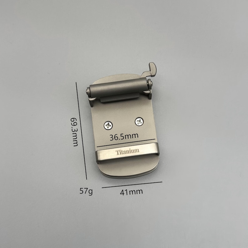 Pure Titanium Automatic Belt Buckle 3.5cm/3.8cm, Men's Premium Auto-Lock Clasp, Hypoallergenic Dress Belt Hardware image 2