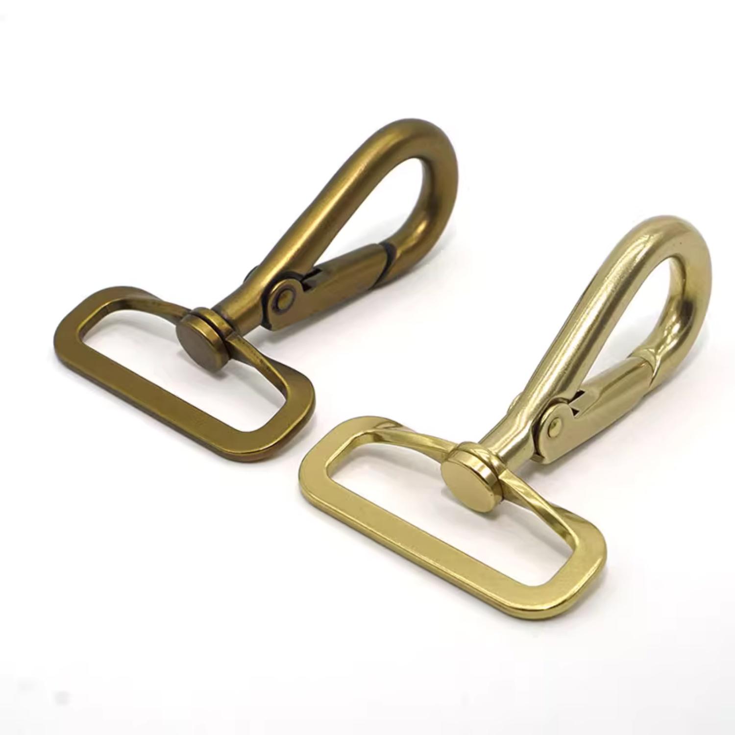 アクセサリー kei da Solid Brass Silver Plated Hook Clasp, Vintage D-ring for Bag