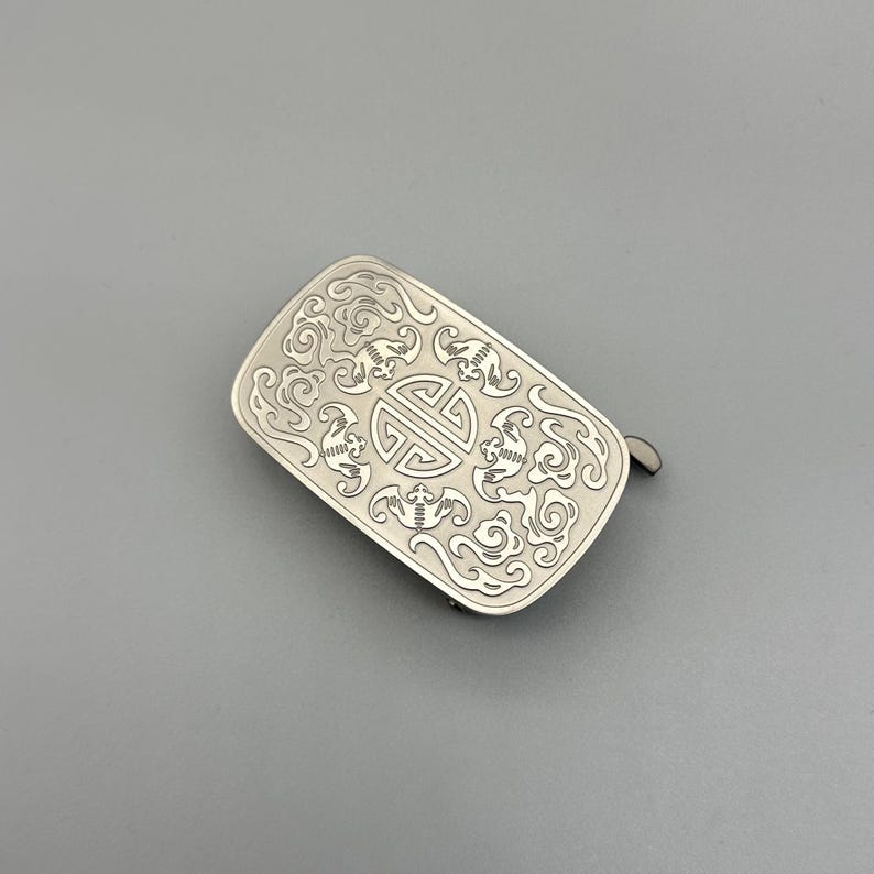 Pure Titanium Automatic Belt Buckle 3.5cm/3.8cm, Men's Premium Auto-Lock Clasp, Hypoallergenic Dress Belt Hardware image 5