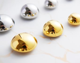 Borchie a fungo per borse con piede rotondo e bottone a vite / Colore oro argento / 8/10/13/16 mm