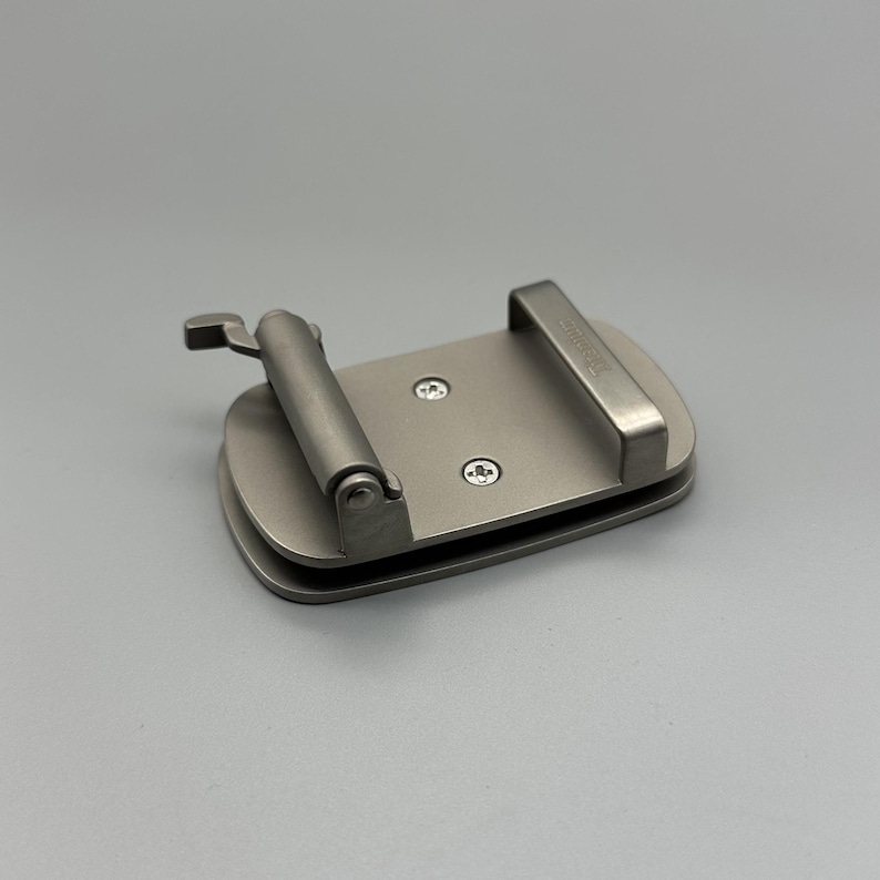 Pure Titanium Automatic Belt Buckle 3.5cm/3.8cm, Men's Premium Auto-Lock Clasp, Hypoallergenic Dress Belt Hardware image 6