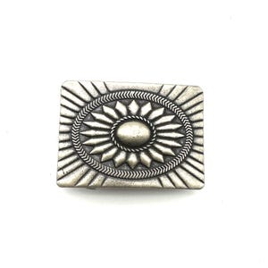 Old Silver Belt Buckle 38mm Copper Casted Leather Belt Buckle