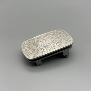 Pure Titanium Automatic Belt Buckle 3.5cm/3.8cm, Men's Premium Auto-Lock Clasp, Hypoallergenic Dress Belt Hardware image 3