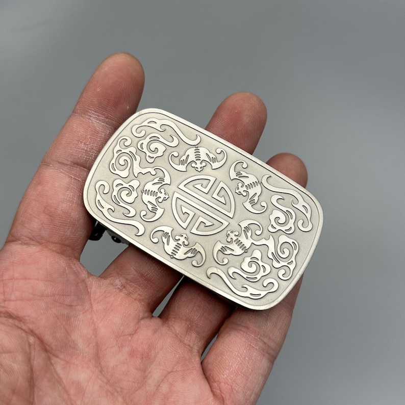 Pure Titanium Automatic Belt Buckle 3.5cm/3.8cm, Men's Premium Auto-Lock Clasp, Hypoallergenic Dress Belt Hardware image 1