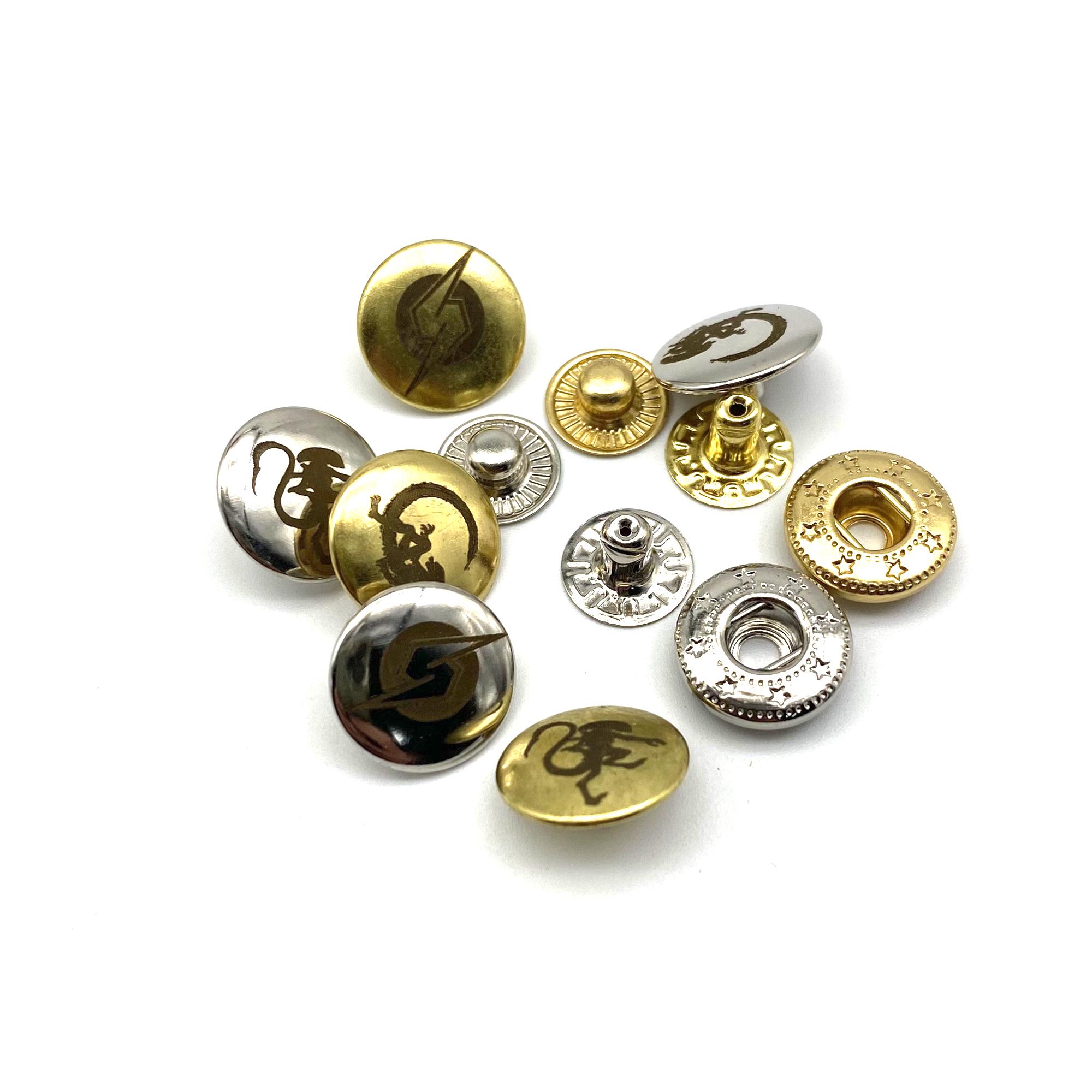 Custom Snaps Personalised Brass Snap Button Custom Logo Leather Snaps,jacket ...