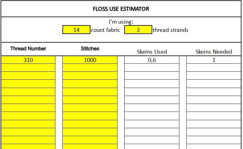 DMC Thread Color Chart Tracker Inventory Spreadsheet , Printable DMC ...
