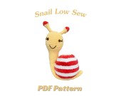 How to make Snail Crochet Pattern DIY Crochet Tutorial Snail Crochet Animal Pattern Amigurumi Snail Plushie Lowsew Snail Pattern