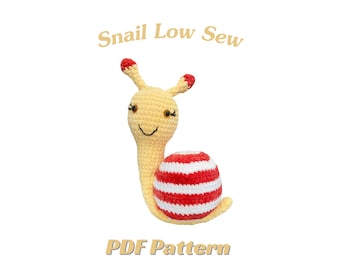 Wie erstelle ich Schnecken Häkelanleitung DIY-Häkelanleitung Schnecken häkeln Tier Muster Amigurumi Schnecke Plushie Lowsew Schnecken-Muster