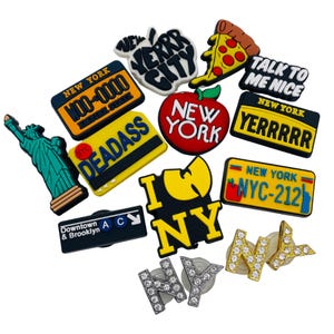 New York NY NYC Culture Shoe Charms for Crocs and Clogs