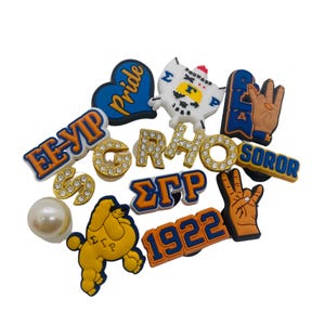 Sigma Gamma Rho SGRHO Greater Service Greater Progress HBCU Sorority Soror Shoe Charms