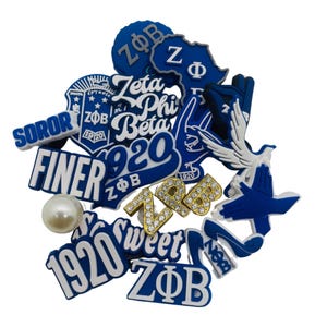 ZetaPhiBeta ZPB Finer So Sweet Zeta Phi Beta Shoe Charms for Crocs