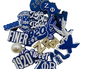 ZetaPhiBeta ZPB Finer So Sweet Zeta Phi Beta Shoe Charms for Crocs