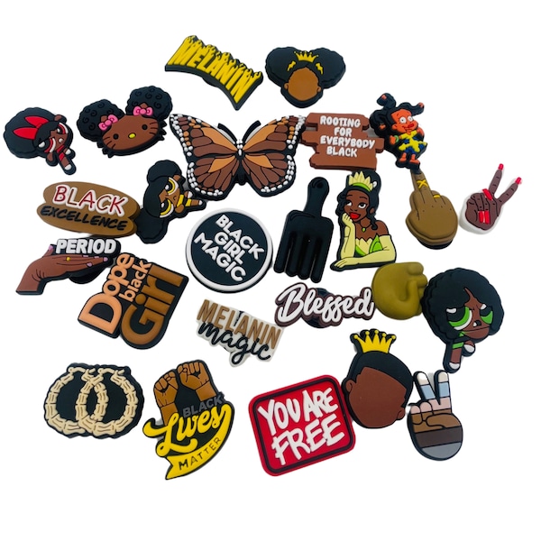 25 Stück Black Joy Schuhanhänger