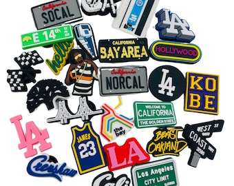 California CA Bay Area SF Los Angeles LA Culture Shoe Charms for Crocs