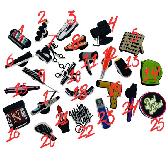 Hair & Beauty Shoe Charms for Crocs