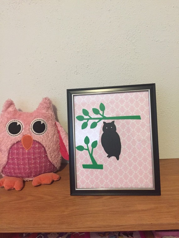 Items similar to Little owl picture frame wall decor. on Etsy