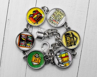 Library Librarian Bracelet Literary Jewelry