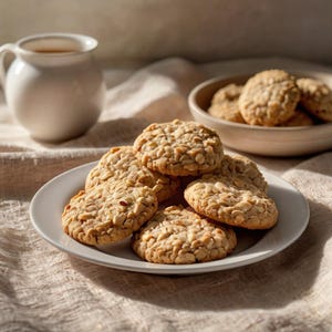 Galletas de anacardo y coco sin gluten | Vegano y sin lácteos | Receta de merienda o postre saludable Descarga digital imprimible