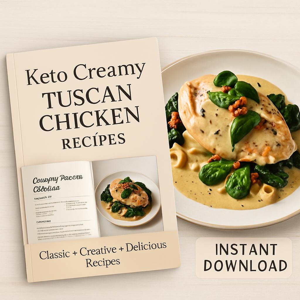 Keto Tuscan Chicken Recipe Creamy Low Carb Dinner Printable