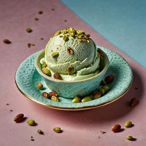 Gelato al pistacchio e cardamomo senza glutine | Dessert gourmet senza latticini | Dolcetto dal sapore esotico RICETTA Download digitale stampabile