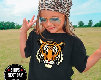 Youth Tiger T-Shirt or Crewneck, Retro Wild Cat Graphic, 90s Jungle Safari, Vintage Tiger Lover