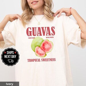 Guavas Retro Commercial Graphic Shirt | Vintages Guavas Label T-Shirt | Exotic Fruit Lover Tee | Cute Unisex Adult Casual | Comfort Colors