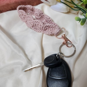 Handmade Crochet Cotton Key Chain Wristlet – Coastal Charm Key Fob