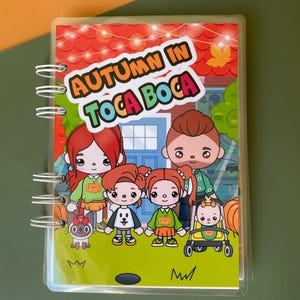 Toca Boca Dollhouse - Busy Book for Kids / Halloween Gifts / Montessori Toys / Family Life. Mini Album Book. Autumn with Family. Autumn book