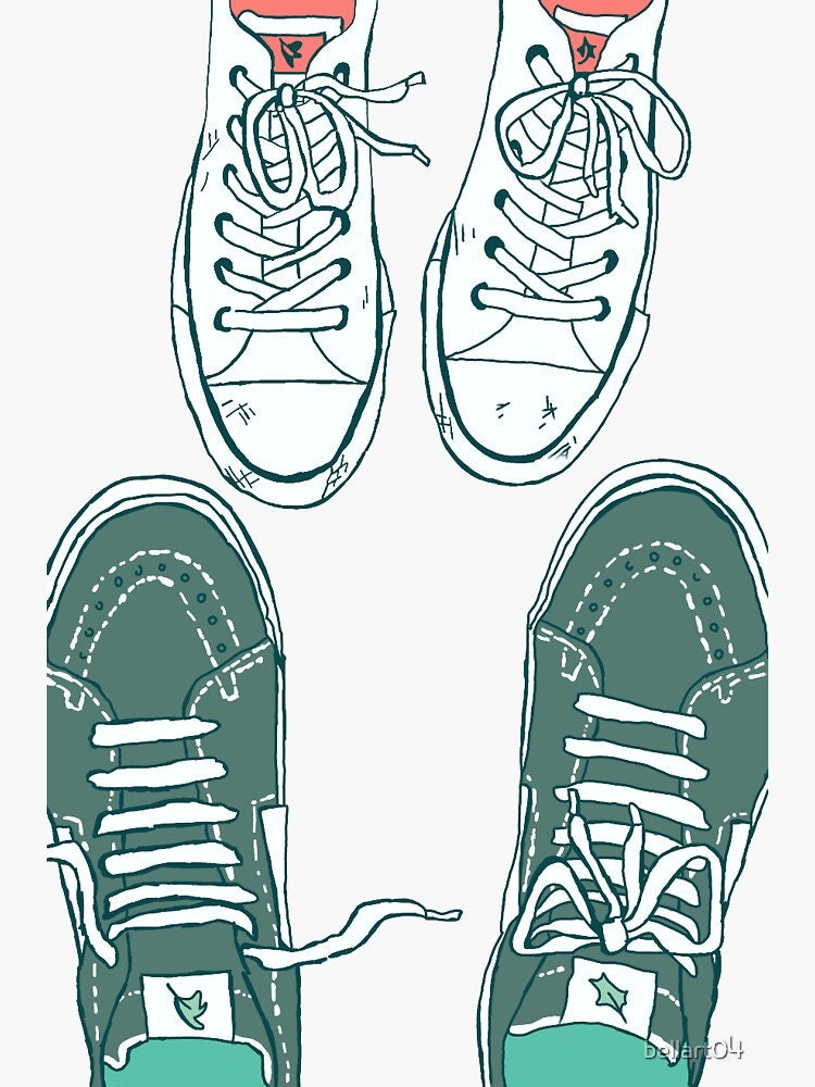 Converse And Vans Heartstopper Vinyl Sticker Ubicaciondepersonas cdmx