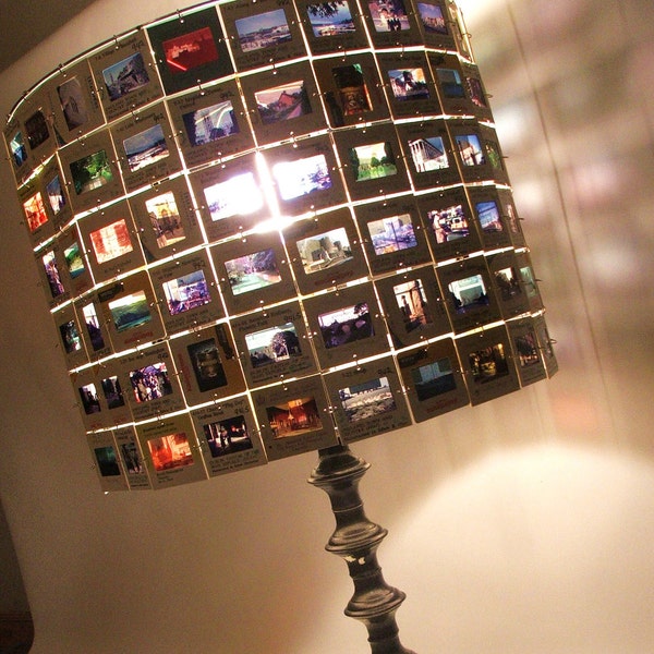 made to order Europe Travel Lamp Shade made from Vintage 35mm Slides