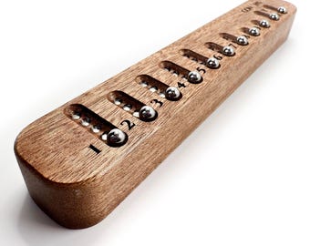 Hardwood DnD Spell Tracker | Sapele Wood, Level Counter