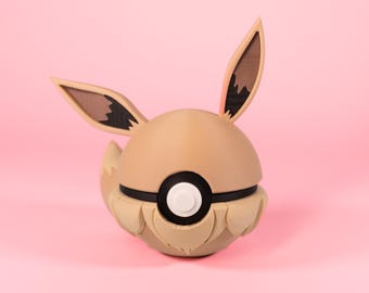 Eevee Poké Ball – 3D-printed Pokémon decorative figure | Gift for collectors & gaming fans