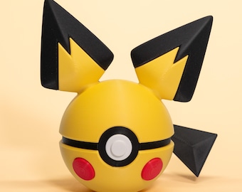 Pichu Pokeball – 3D-printed Pokémon decorative figure | Gift for collectors & gaming fans