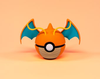 Pokémon Dragonite Figurine | 3D Printed Decoration | Gift for Pokémon Fans | Handmade