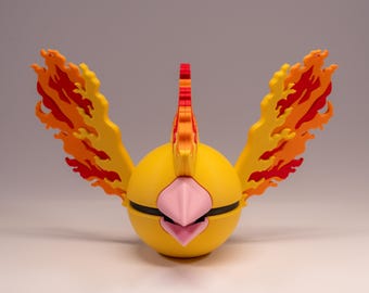 Pokémon Moltres Figurine | 3D Printed Decoration | Gift for Pokémon Fans | Handmade