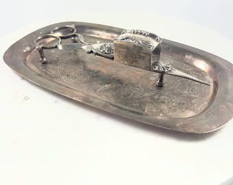 Set spegnicandele antico placcato in argento