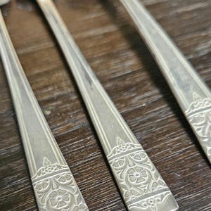 Mid Century Silver Flatware Vintage Antique Filigree National Silver Company