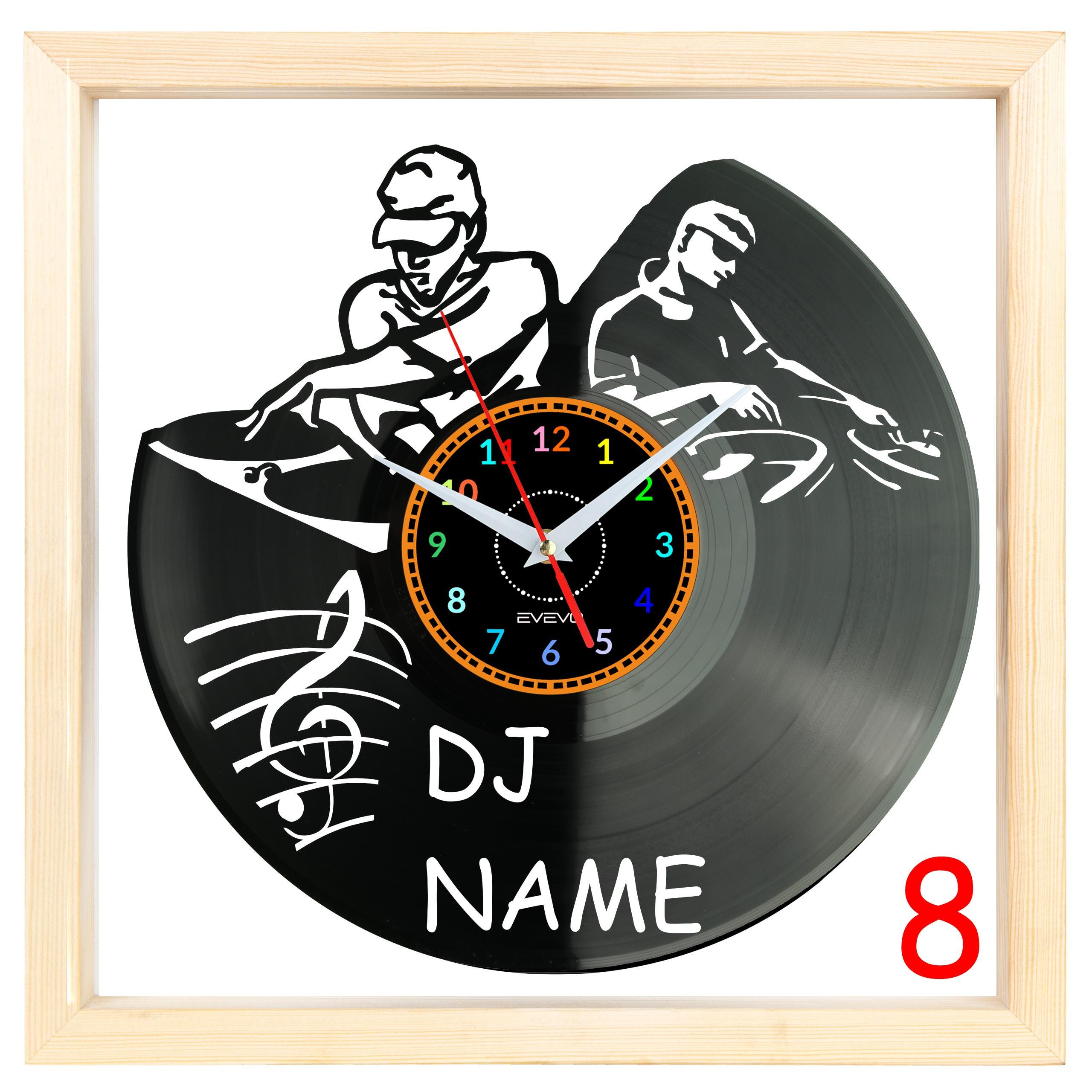 Dj Name Your Logo Your Name Wall Clock A Vinyl Record to Personalize ...