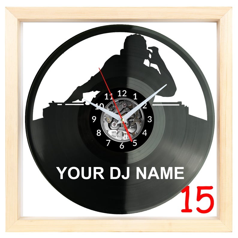 Dj Name Your Logo Your Name Wall Clock A Vinyl Record to Personalize ...