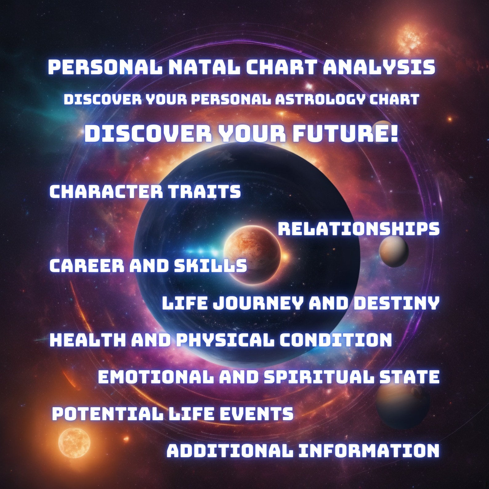 Birth Chart Reading, In-depth Birth Chart, Detailed 12-month Forecast ... image.