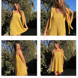 Modèle au crochet : Robe babydoll au crochet - Robe de plage au crochet pour festival d'été pour femme image 8