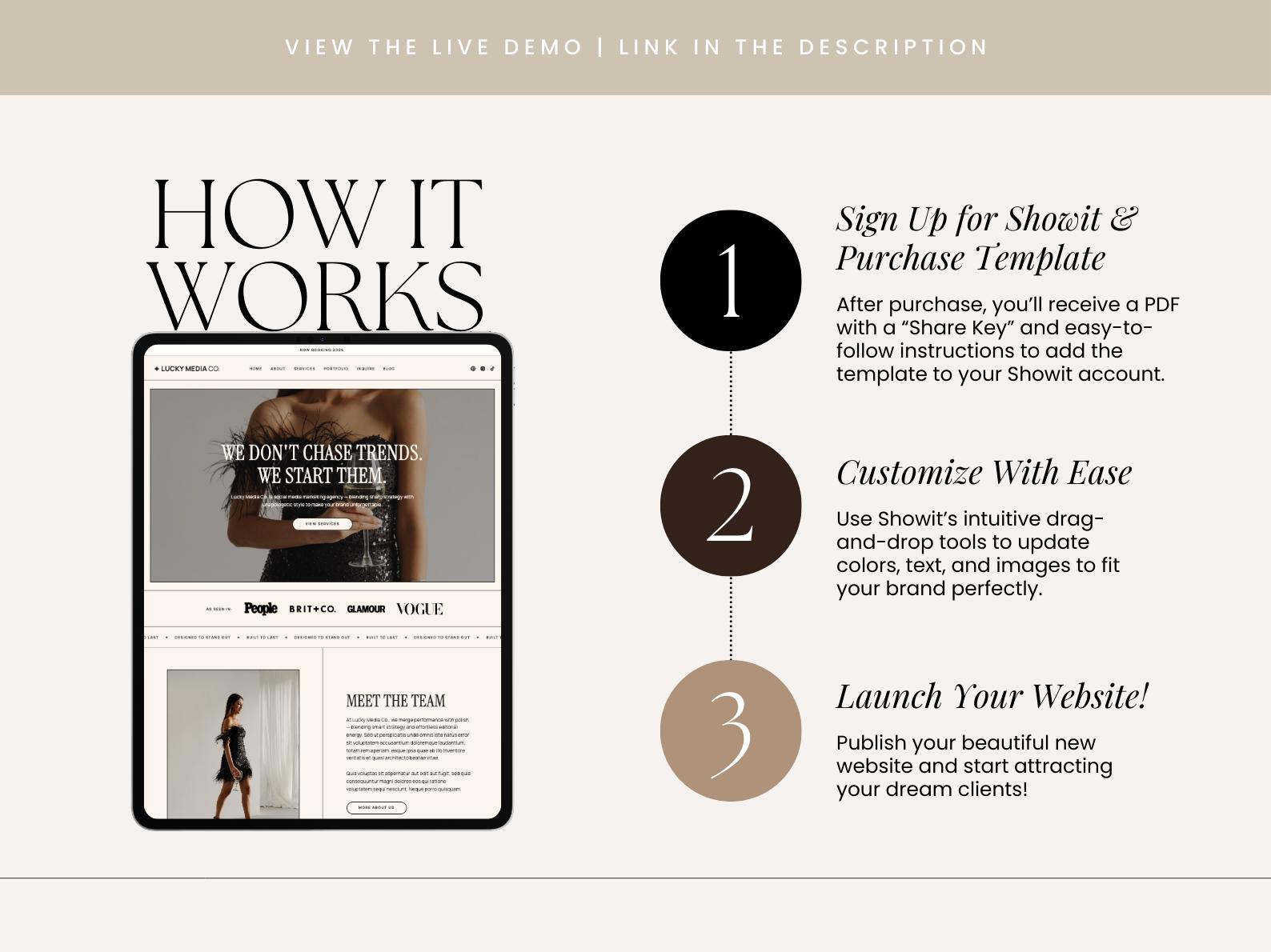 Showit Website Template for Creative Agencies | Social Media Manager ...