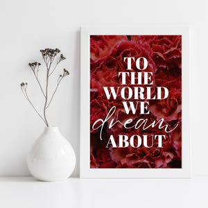 Hadestown To The World We Dream About Print | Broadway-themed Digital Prints | Wall Art | Broadway Prints | Musical Theatre Art