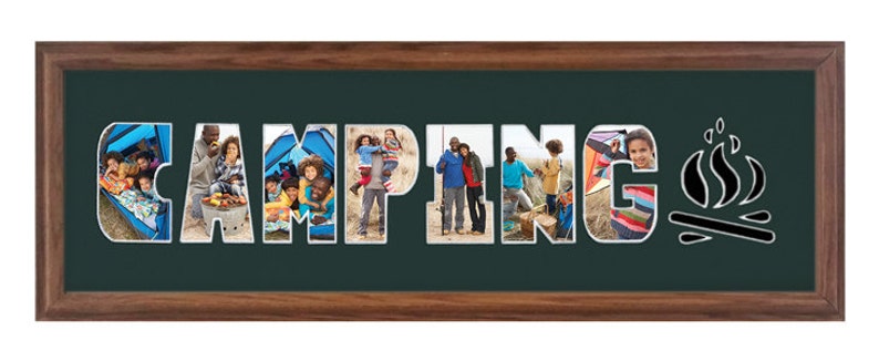 Custom Photo Frame Camping Photo Collage 8x26 Mat Only Etsy