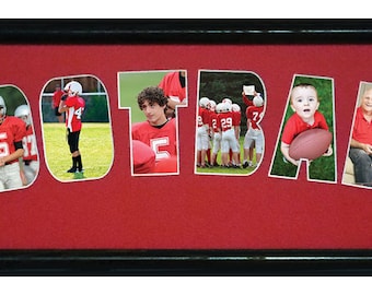 Football Personalized Photo Collage 8x26 (mat only)