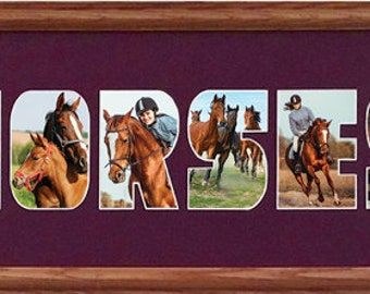 Horses Photo Collage (mat only) 8 x 26