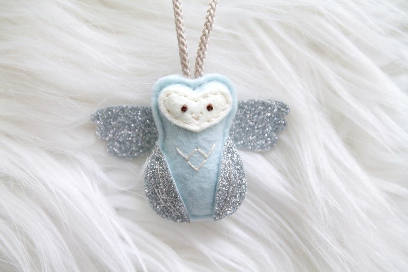 Mini Angel Baby Owl Ornament. Remembrance Ornament. Miscarriage Keepsake. image 2