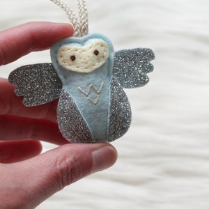 Mini Angel Baby Owl Ornament. Remembrance Ornament. Miscarriage Keepsake. image 6