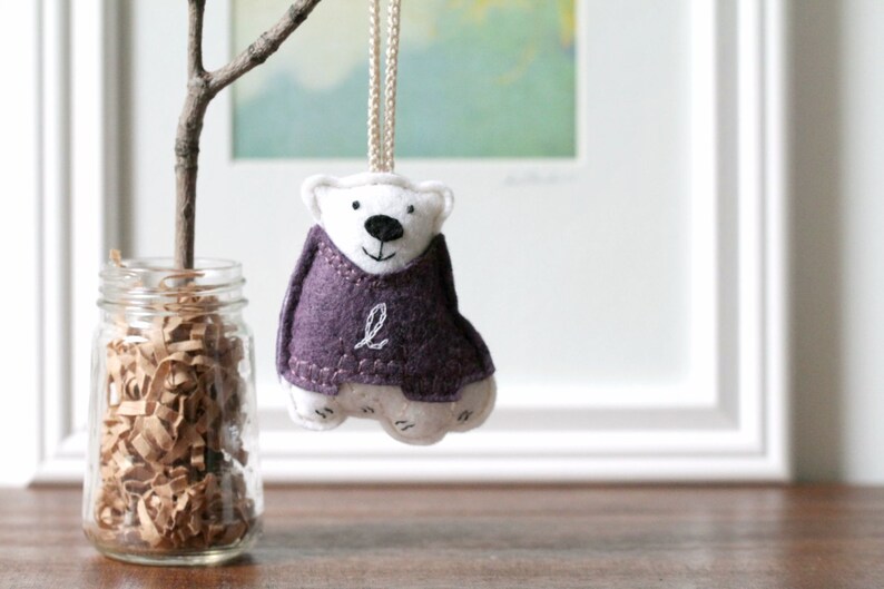 First Christmas Ornament Embroidered Personalized Ornament image 1