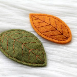 Fall Leaf Clips. Autumn Hair Accessory. Leaf Barrette. image 3